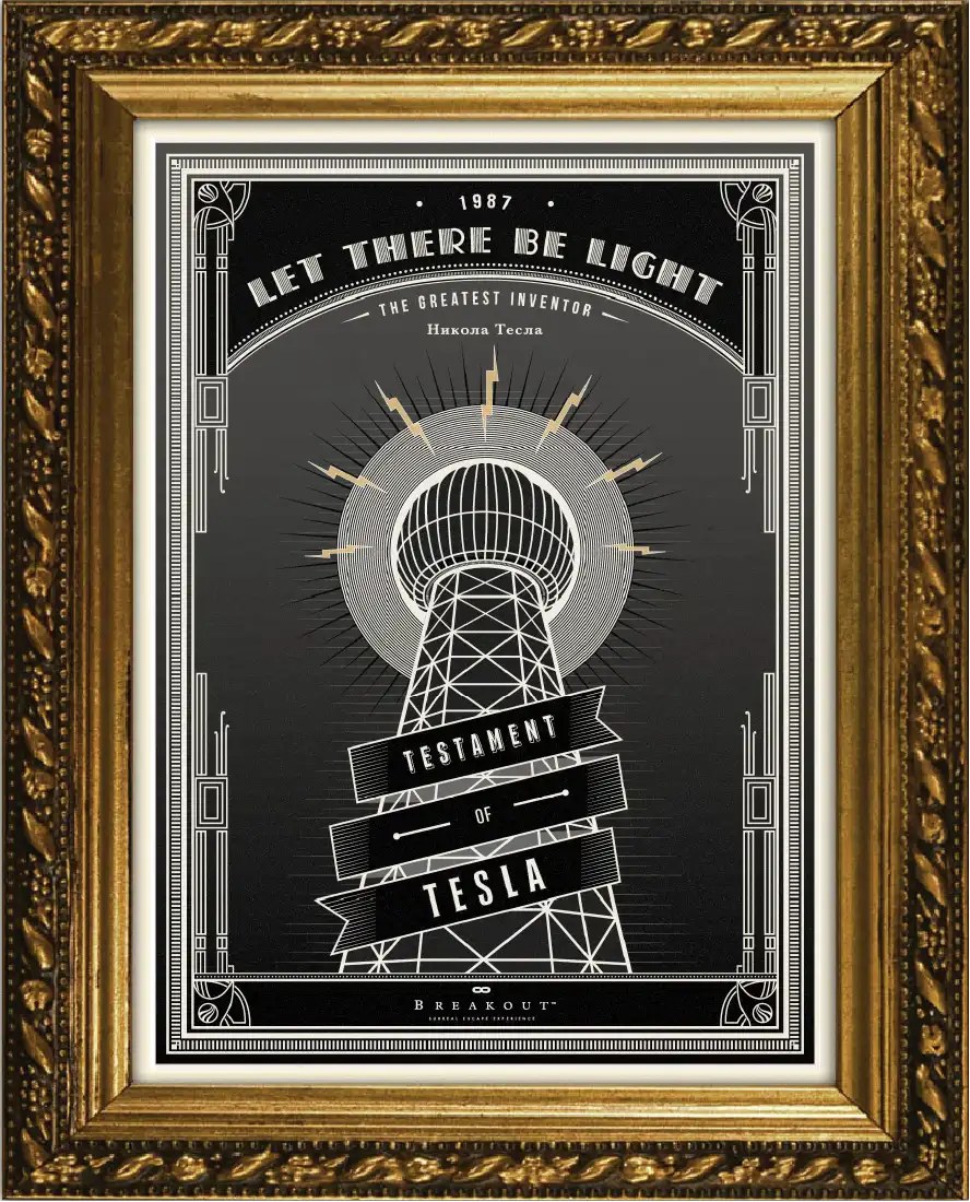 Testament of Tesla Escape Room Poster | Room Page